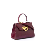 Hera leather handbag snake wine