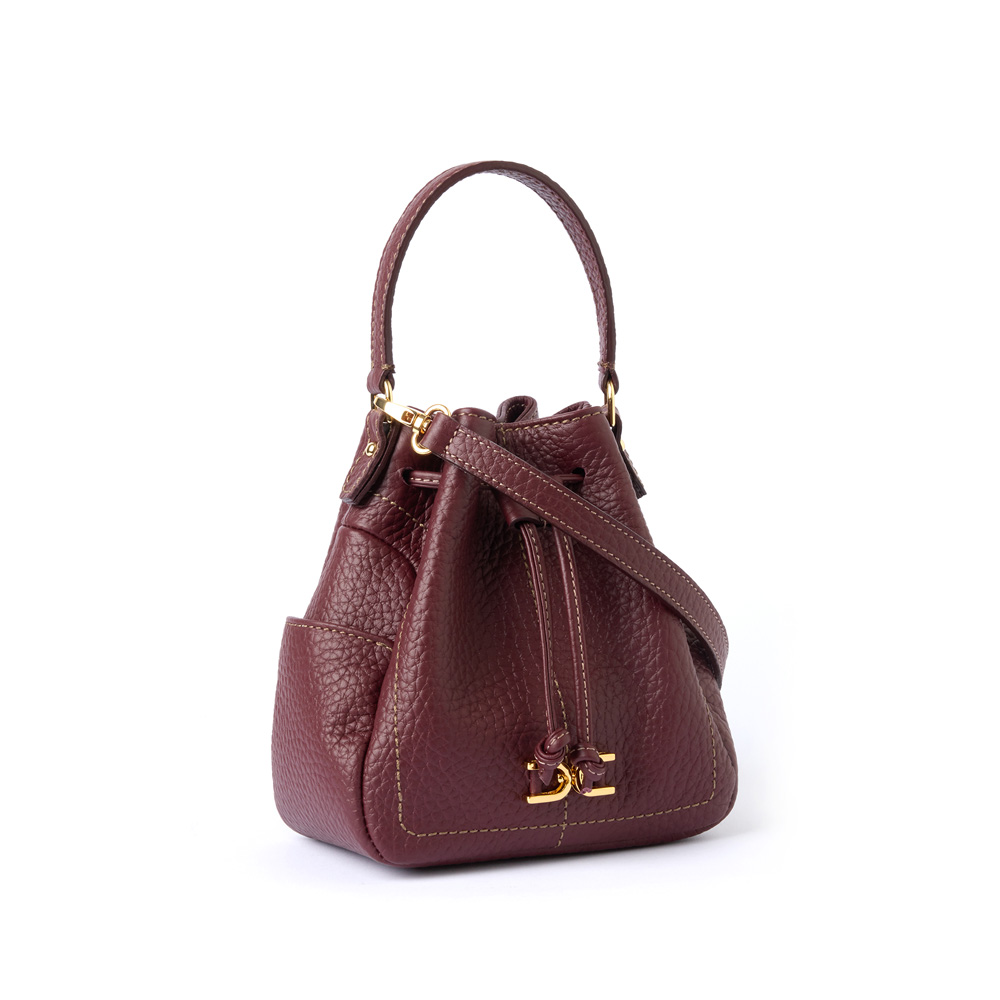 Ivy leather handbag wine