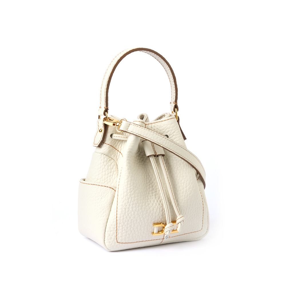 Ivy leather handbag ivory
