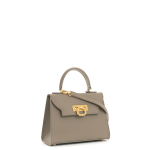 Erika leather handbag taupe 07